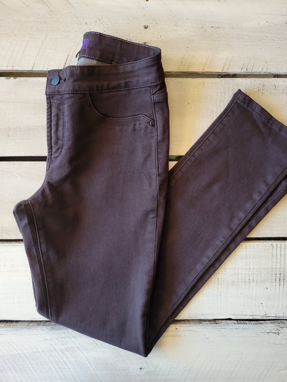 NYDJ Women's Dark Brown Leggings Sz 2P
